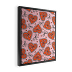 Heart Bow Print Framed Canvas Print Gallery Image 2