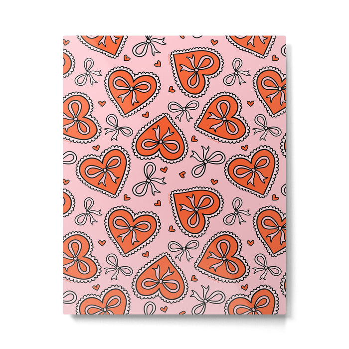 Heart Bow Print Metal Print Gallery Image 1