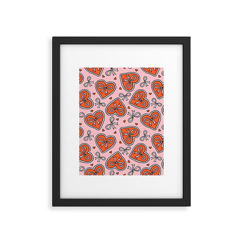 Heart Bow Print Framed Art Print Gallery Image 6
