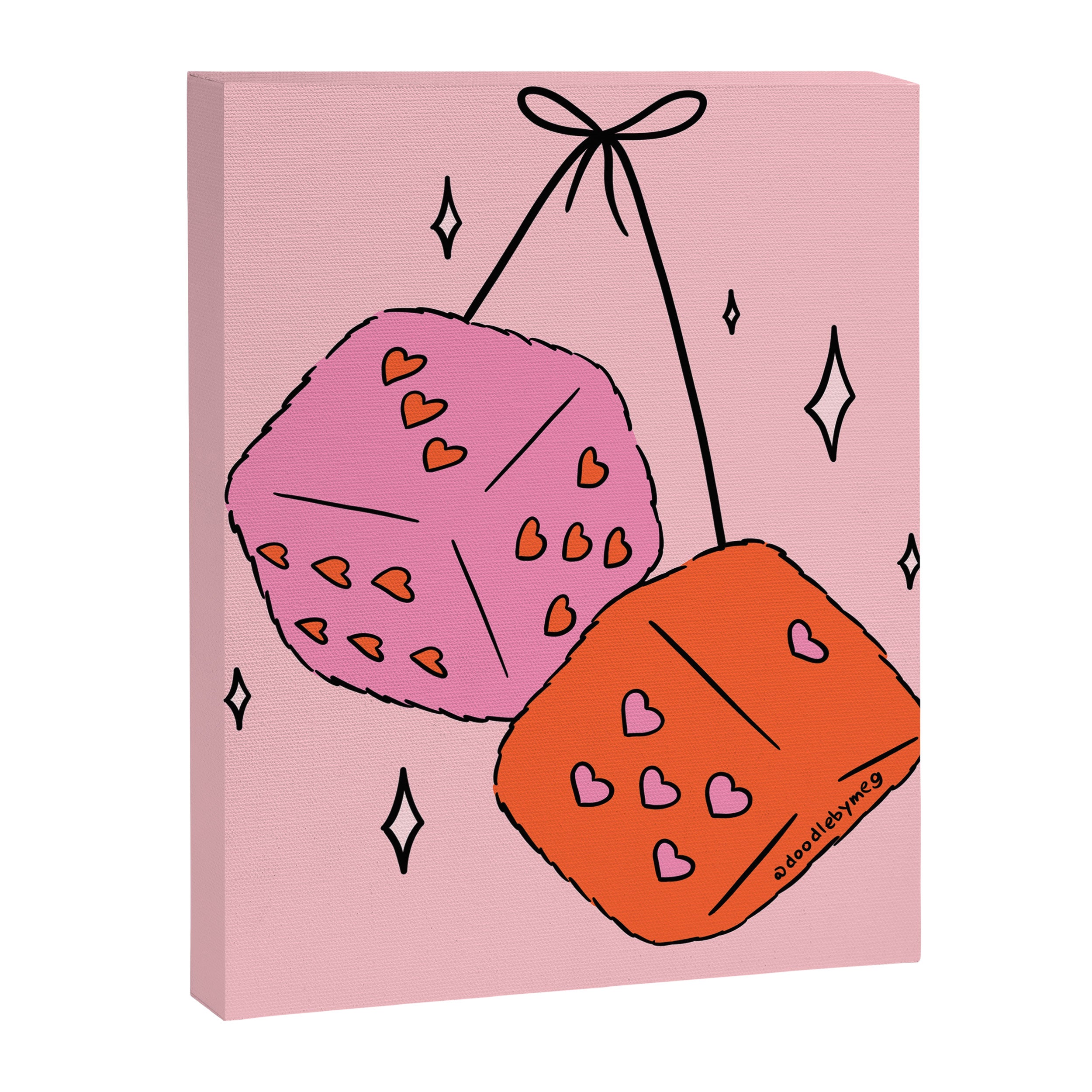 Heart Dice Canvas Print Gallery Image 8
