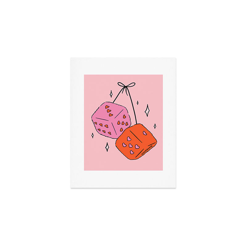 Heart Dice Art Print Gallery Image 1