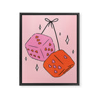 Heart Dice Framed Canvas Print Gallery Image 8