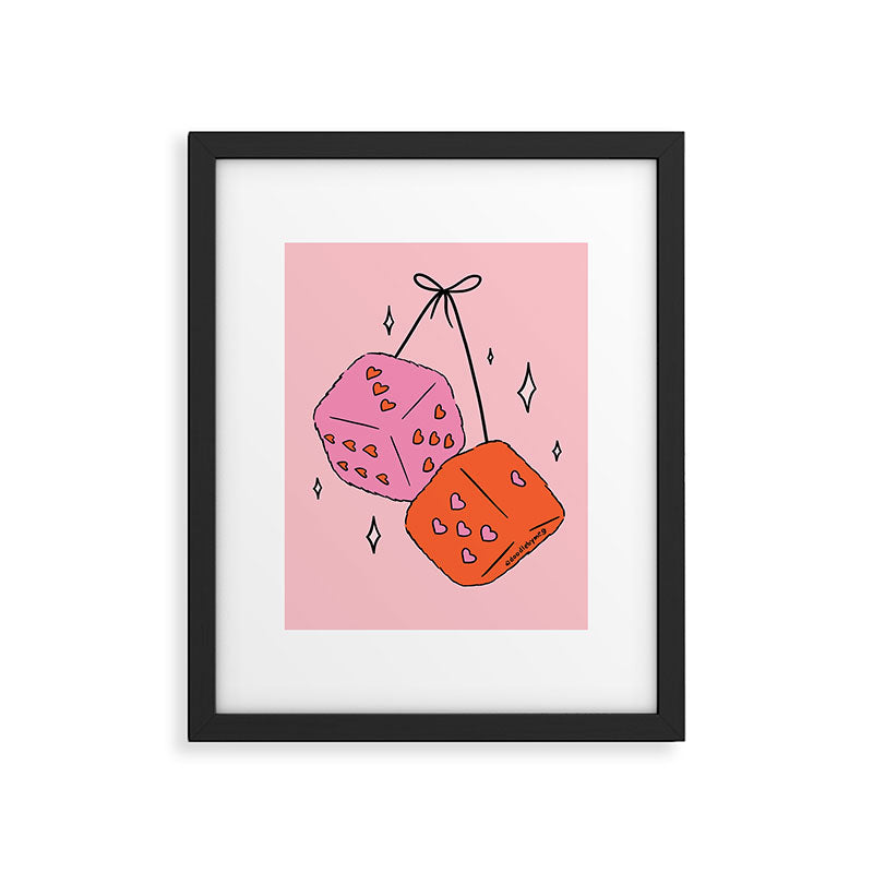 Heart Dice Framed Art Print Gallery Image 6