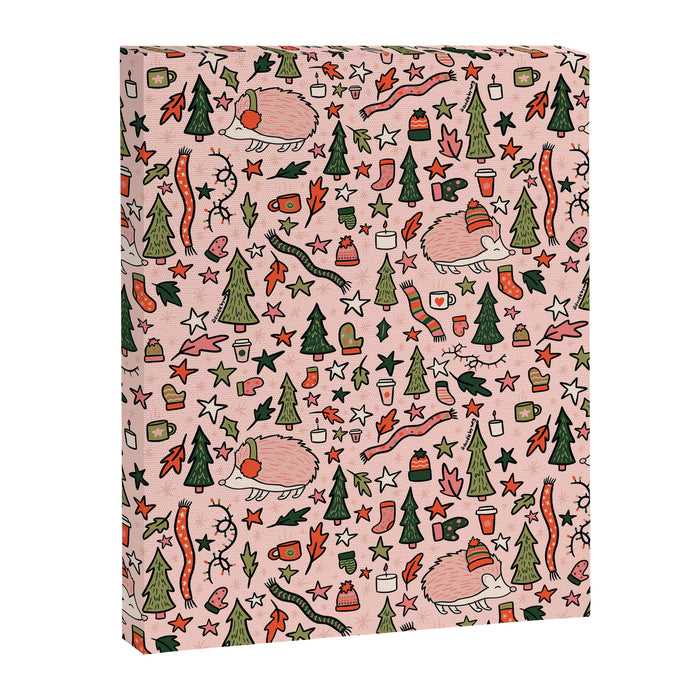 Hedgehog in Winter Print Canvas Print Gallery Image 1