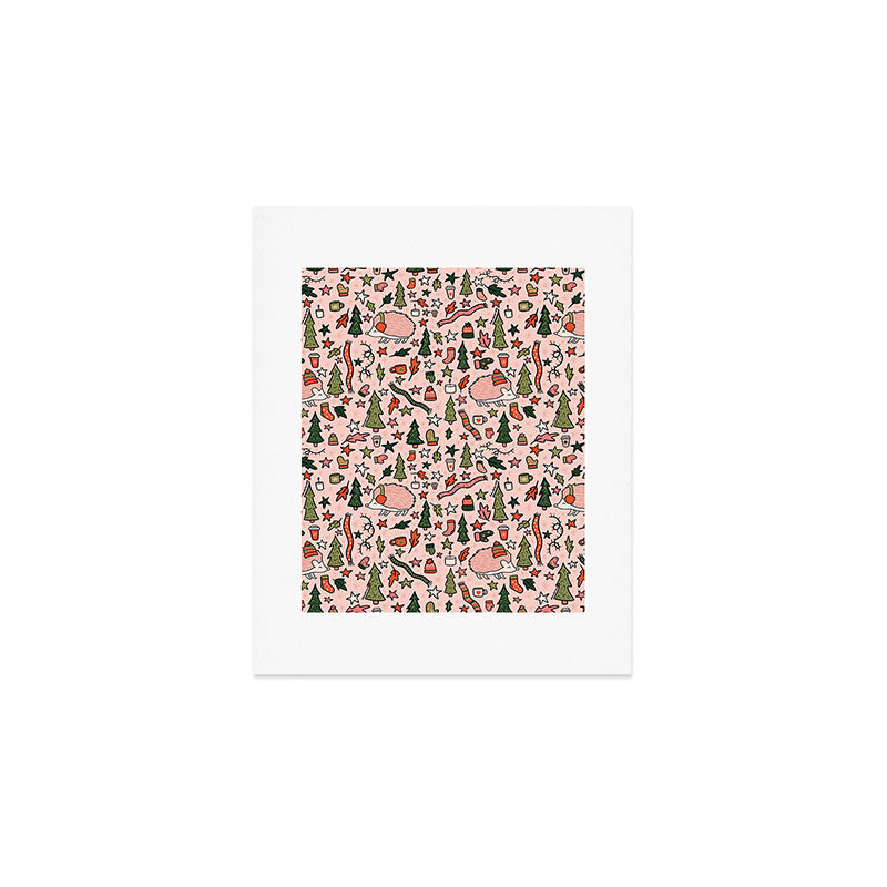 Hedgehog in Winter Print Art Print Gallery Image 1