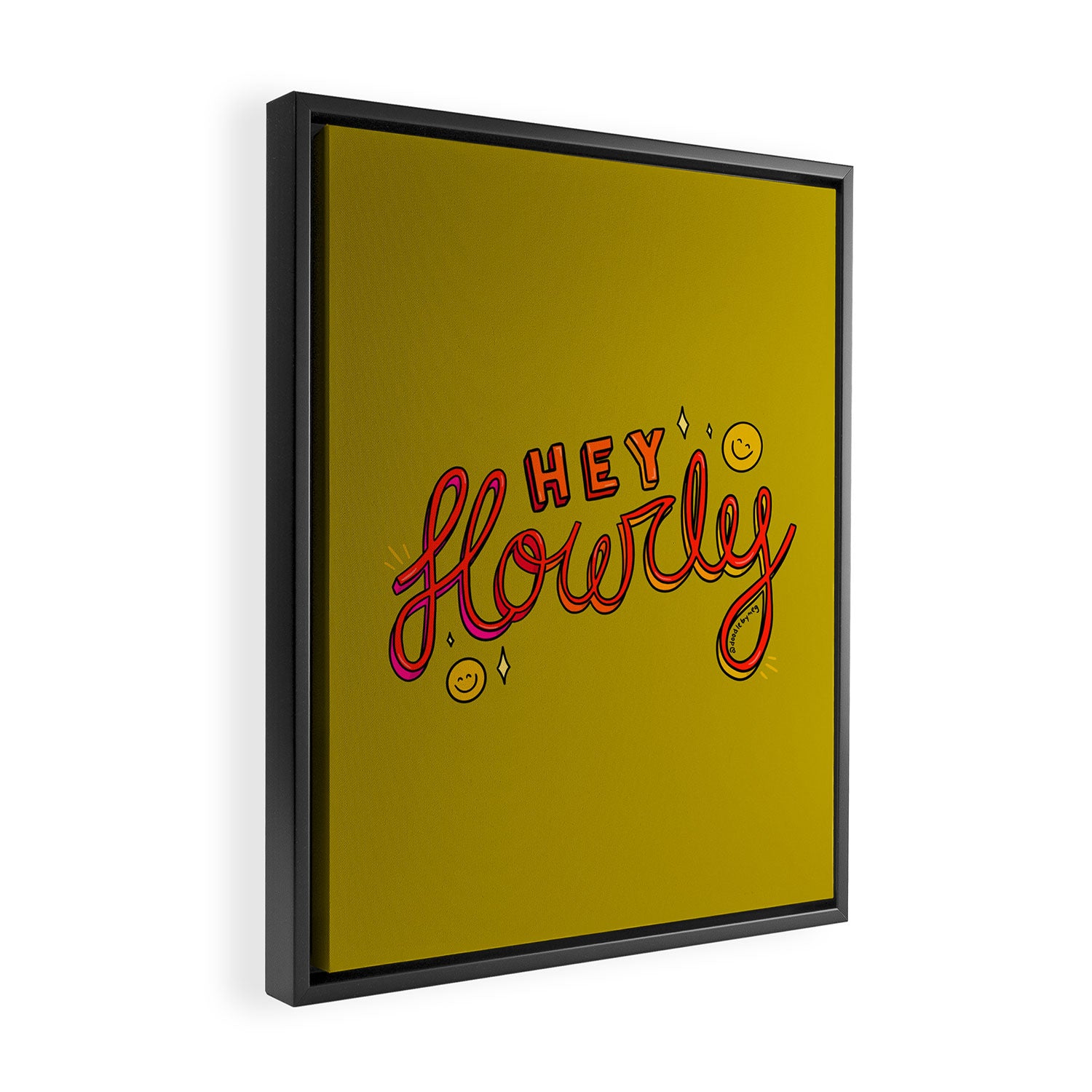 Hey Howdy Framed Canvas Print Gallery Image 2