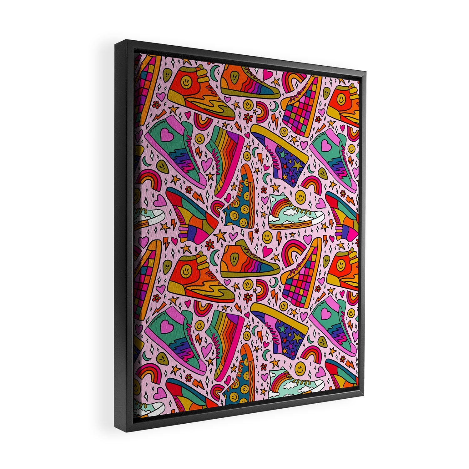 High Tops Print Framed Canvas Print Gallery Image 2