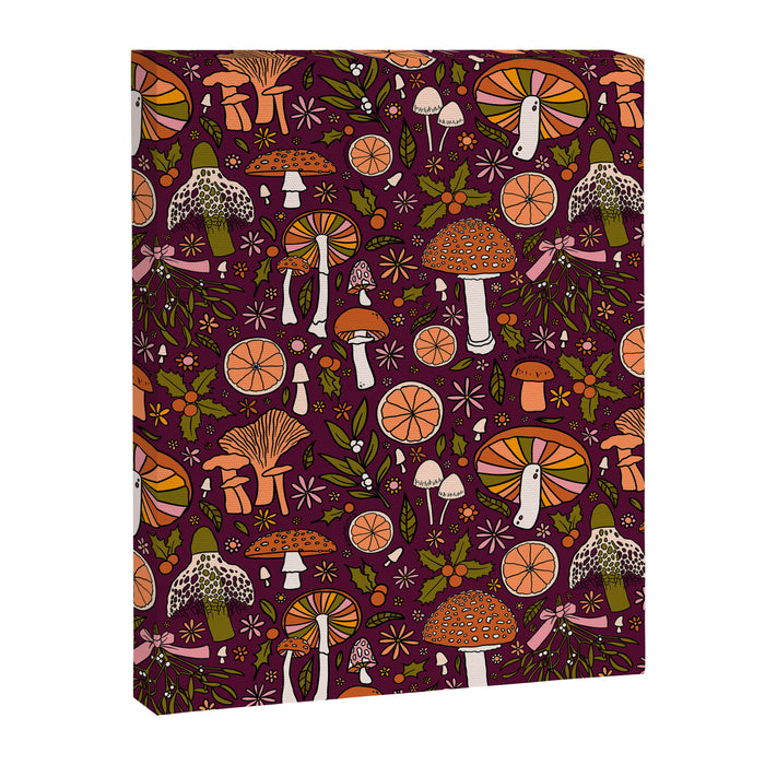Holiday Mushroom Print Canvas Print Gallery Image 1