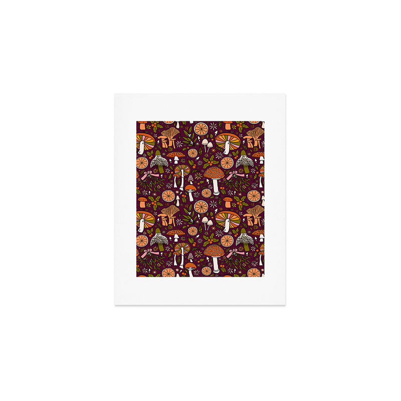 Holiday Mushroom Print Art Print Gallery Image 1