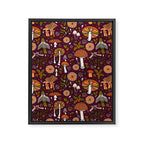 Holiday Mushroom Print Framed Canvas Print Gallery Image 8
