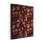 Holiday Mushroom Print Framed Canvas Print Gallery Image 2