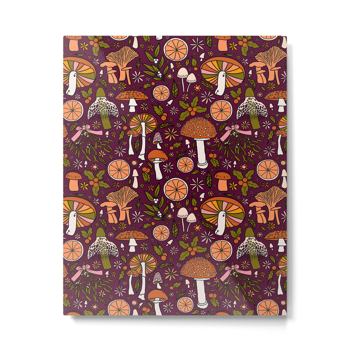Holiday Mushroom Print Metal Print Gallery Image 1