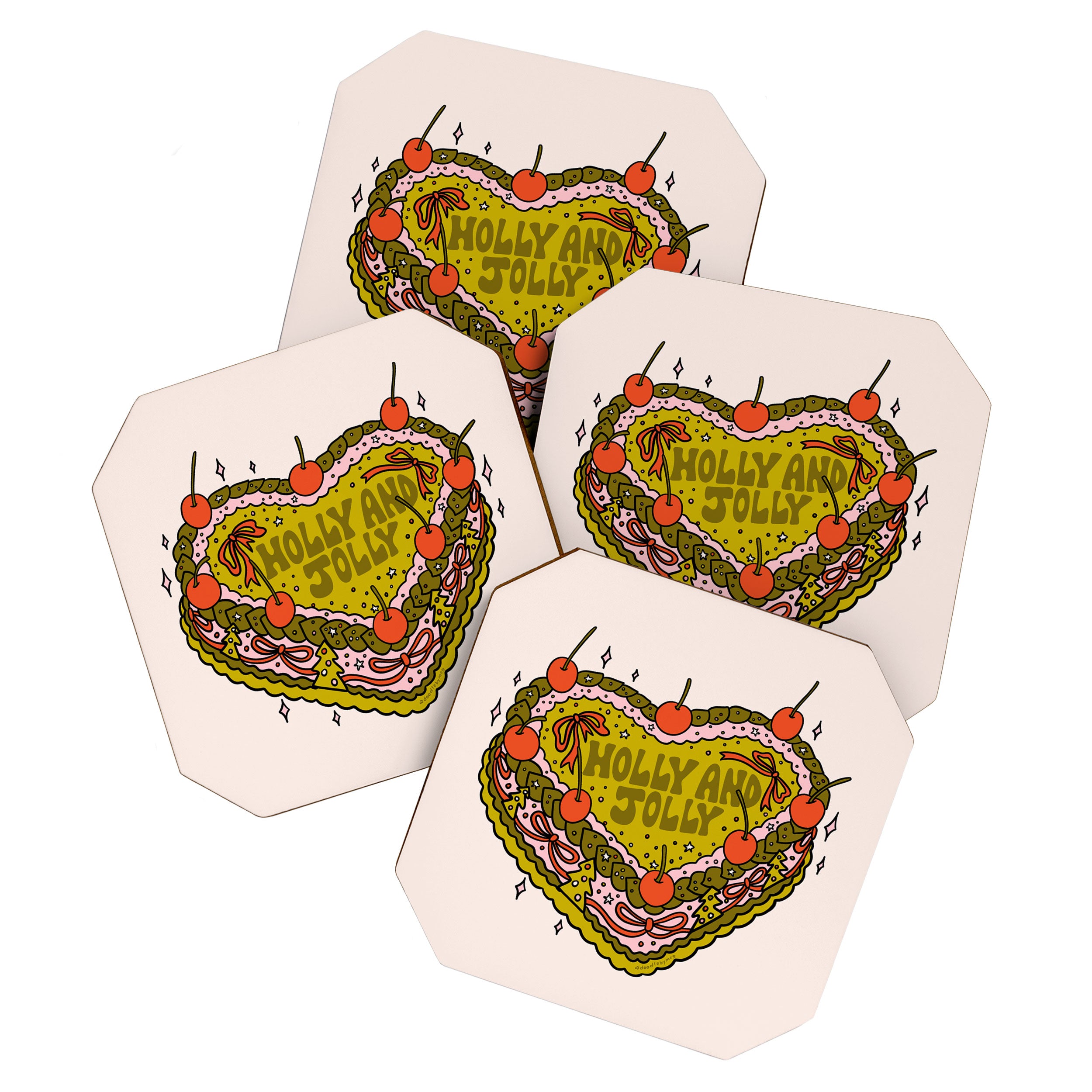 Holly Jolly Cake Coaster Gallery Image 1