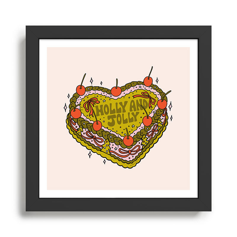 Holly Jolly Cake Framed Art Print Gallery Image 1