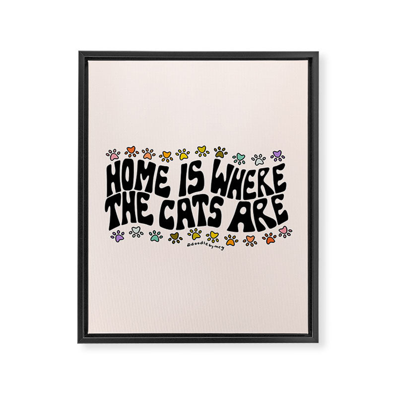 Home Is Where The Cats Are Framed Canvas Print Gallery Image 8