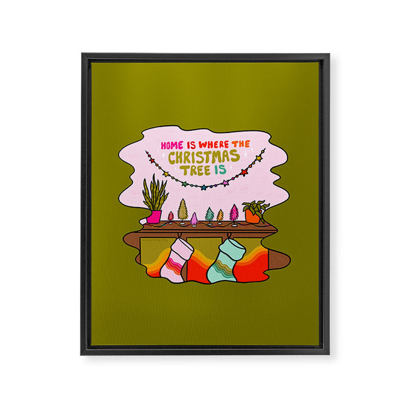 Home Is Where the Christmas Tree Is Framed Canvas Print Gallery Image 8