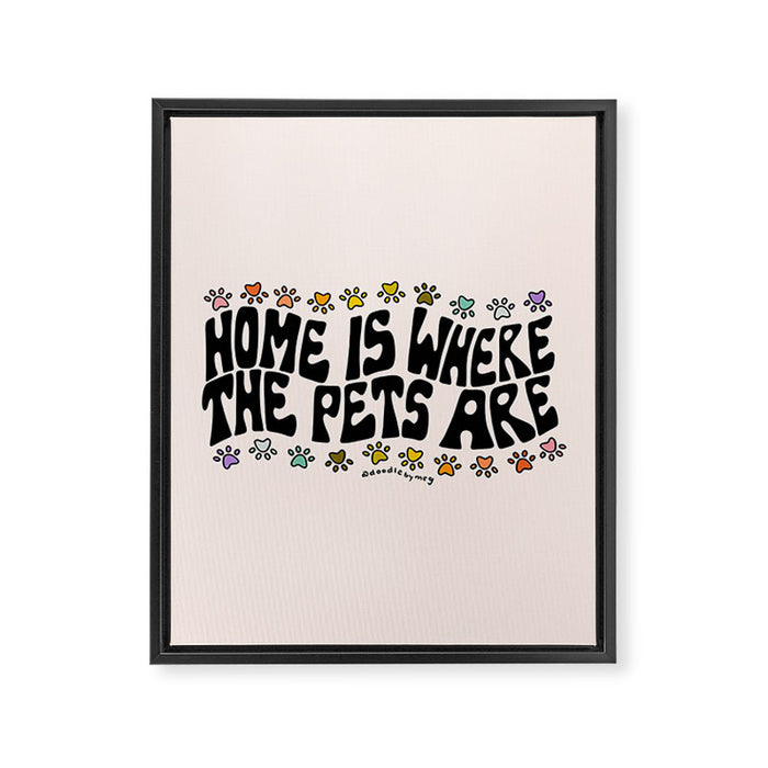 Home Is Where The Pets Are Framed Canvas Print Gallery Image 1