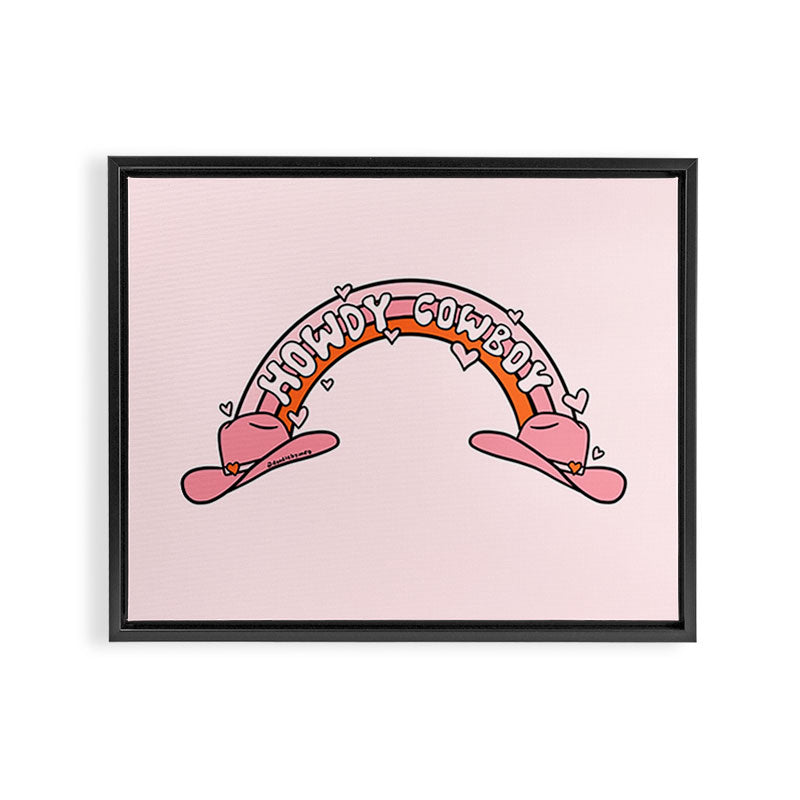 Howdy Cowboy Framed Canvas Print Gallery Image 8