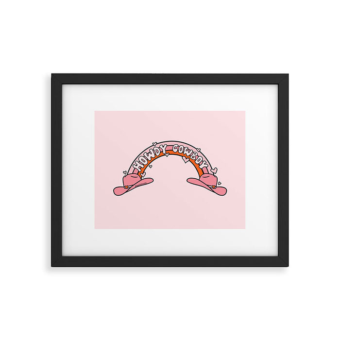 Howdy Cowboy Framed Art Print Gallery Image 1
