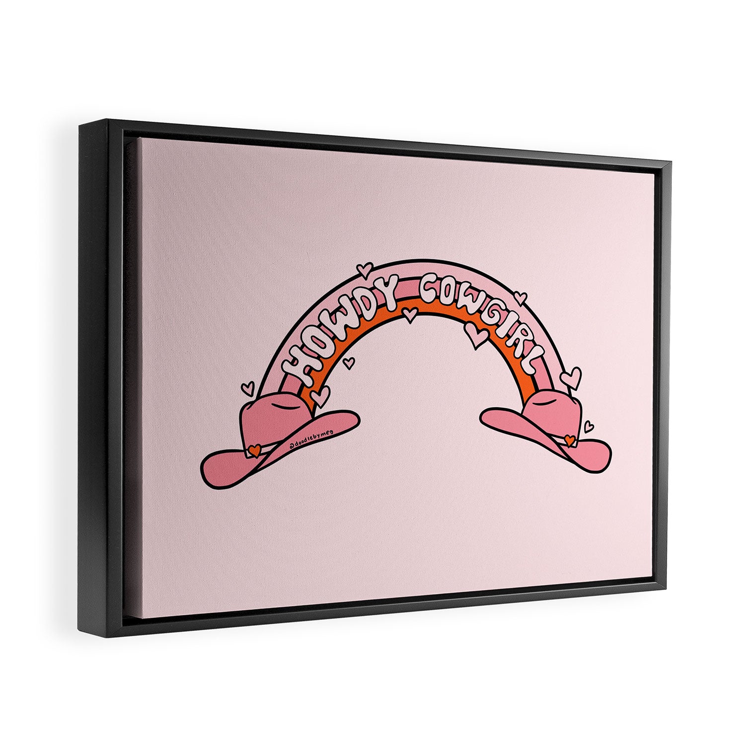 Howdy Cowgirl Framed Canvas Print Gallery Image 2