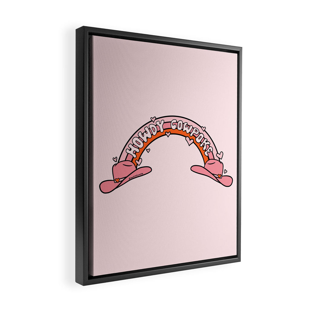 Howdy Cowpoke Framed Canvas Print Gallery Image 2