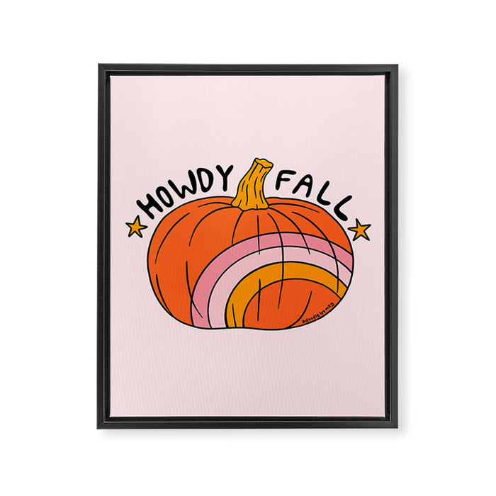 Howdy Fall Framed Canvas Print Gallery Image 1