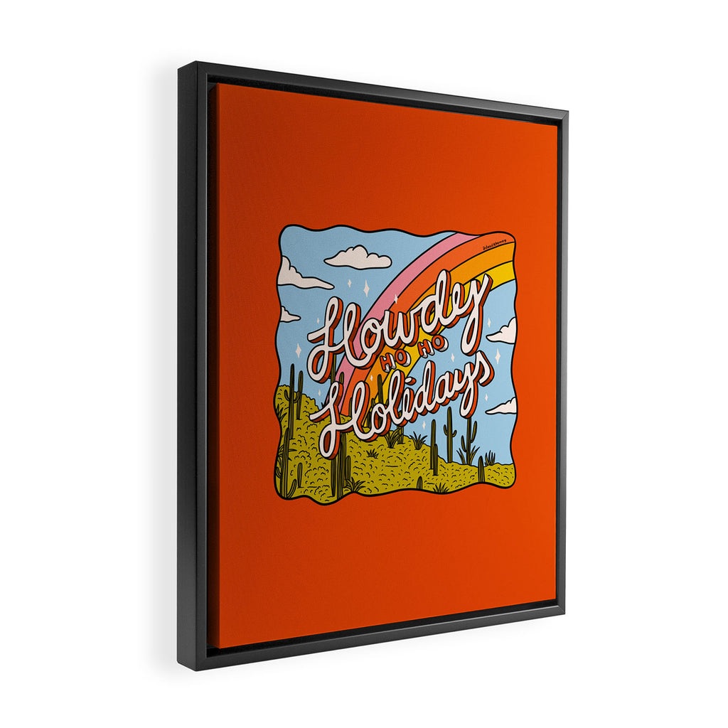 Howdy Ho Ho Holidays Framed Canvas Print Gallery Image 2