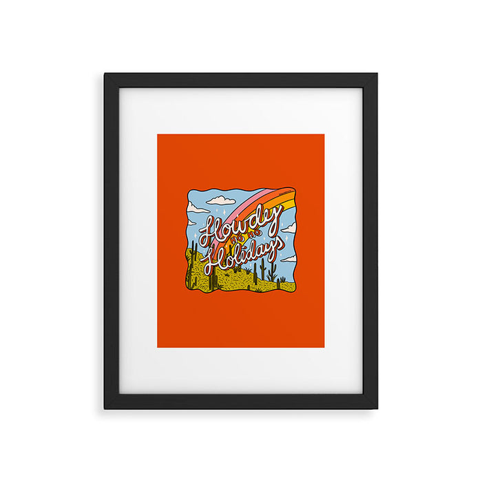 Howdy Ho Ho Holidays Framed Art Print Gallery Image 1