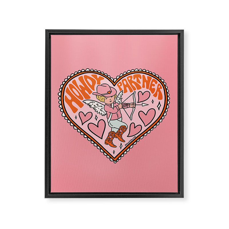 Howdy Partner Cupid Framed Canvas Print Gallery Image 8