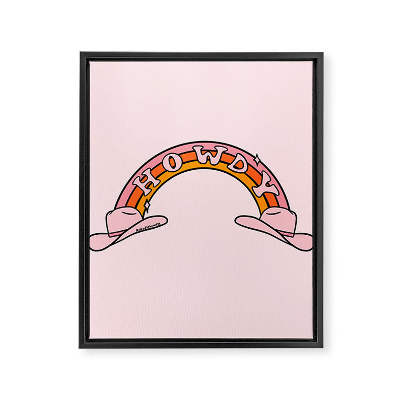 Howdy Rainbow Framed Canvas Print Gallery Image 8