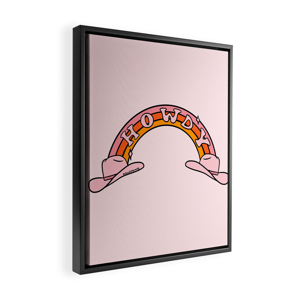 Howdy Rainbow Framed Canvas Print Gallery Image 2
