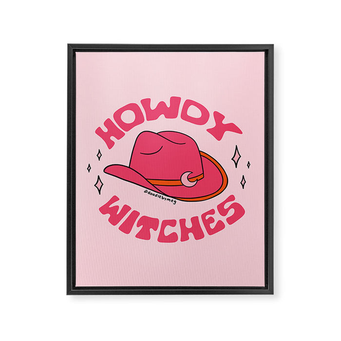 Howdy Witches Framed Canvas Print Gallery Image 1