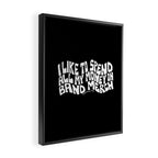 I Like to Spend All My Money on Band Merch Framed Canvas Print Gallery Image 2
