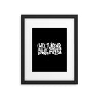 I Like to Spend All My Money on Band Merch Framed Art Print Gallery Image 6