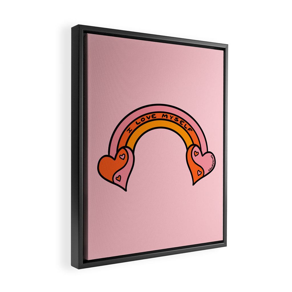I Love Myself Framed Canvas Print Gallery Image 2