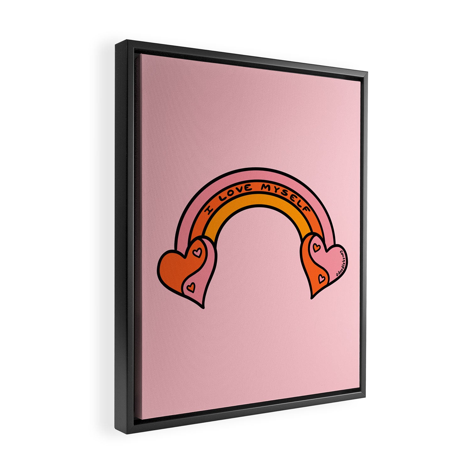 I Love Myself Framed Canvas Print Gallery Image 2