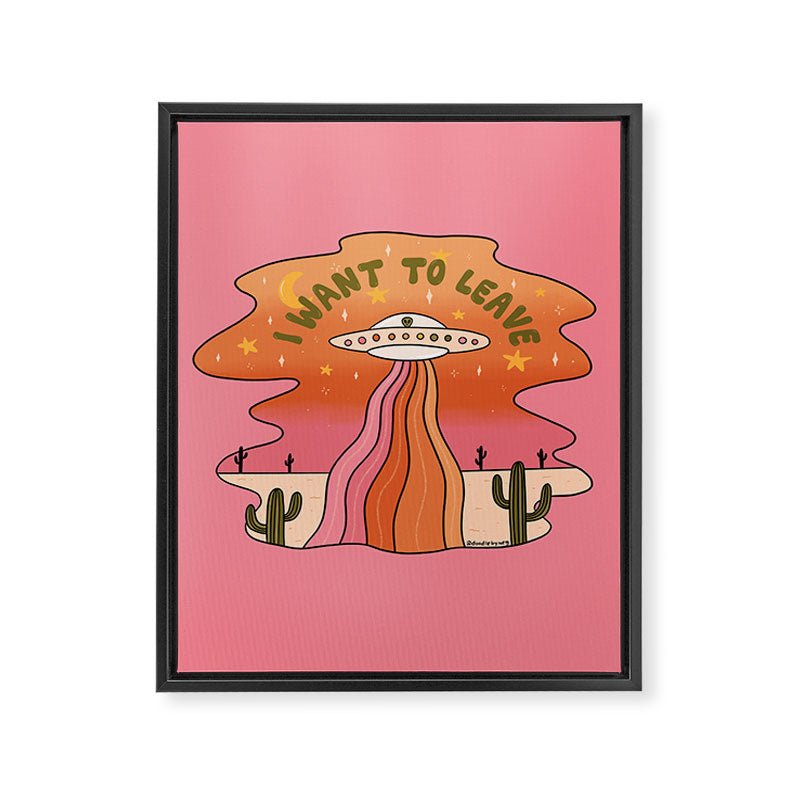 I Want To Leave Framed Canvas Print Gallery Image 8