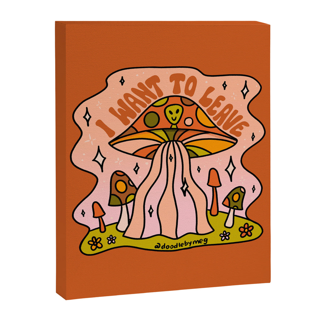 I Want to Leave Mushrooms Canvas Print Gallery Image 8
