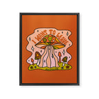 I Want to Leave Mushrooms Framed Canvas Print Gallery Image 8