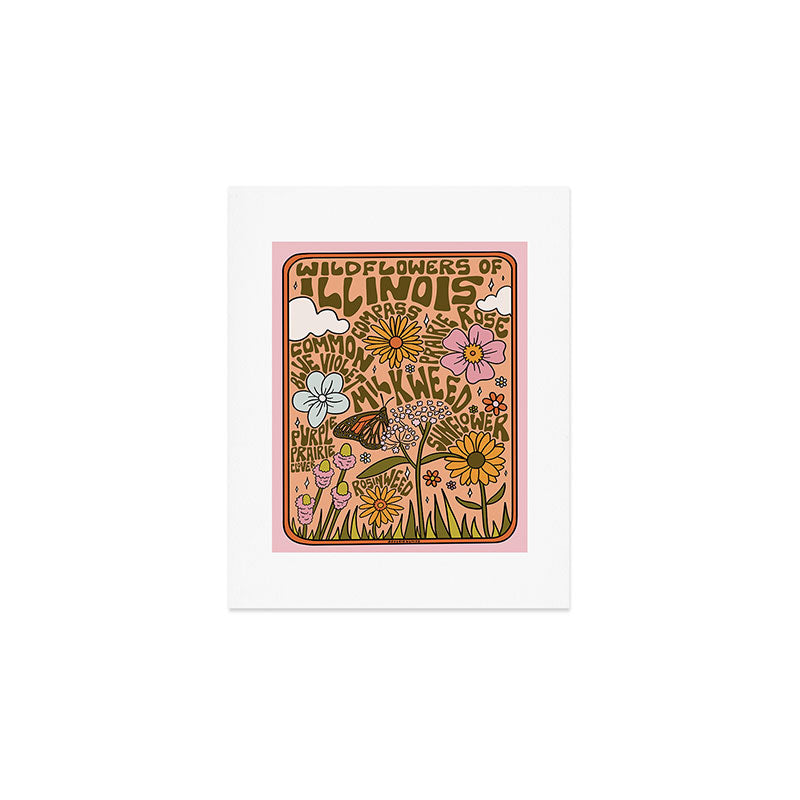 Illinois Wildflowers Art Print Gallery Image 1