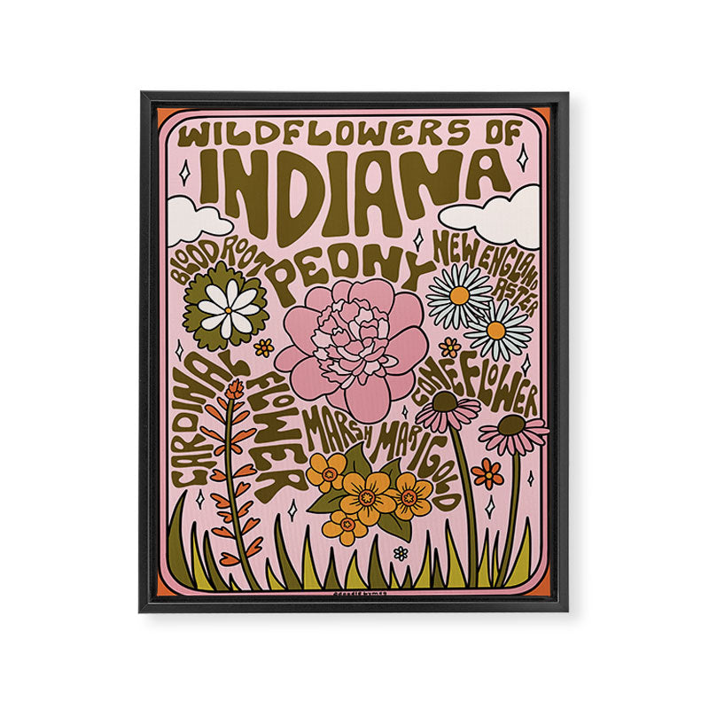 Indiana Wildflowers Framed Canvas Print Gallery Image 8