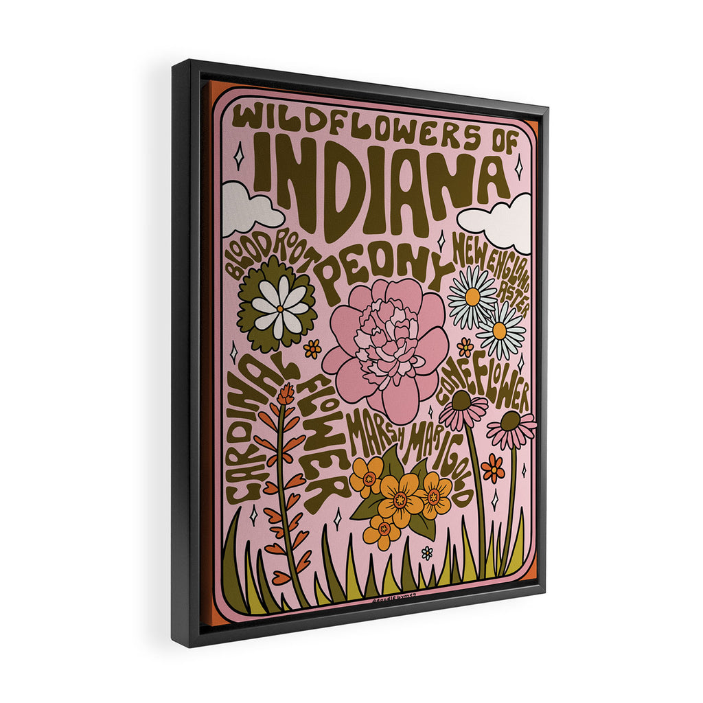 Indiana Wildflowers Framed Canvas Print Gallery Image 2