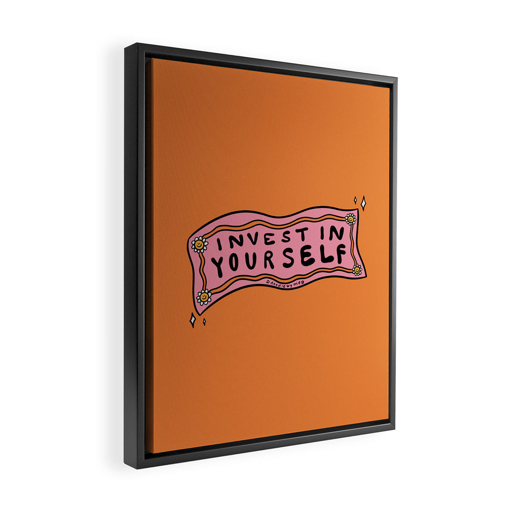 Invest In Yourself Framed Canvas Print Gallery Image 2