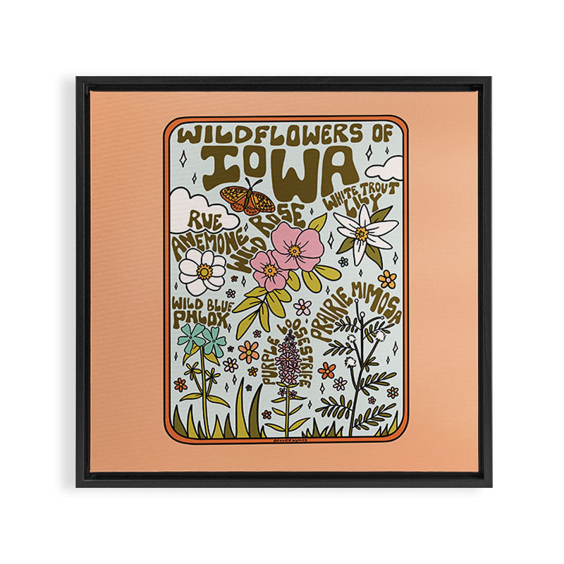 Iowa Wildflowers Framed Canvas Print Gallery Image 3