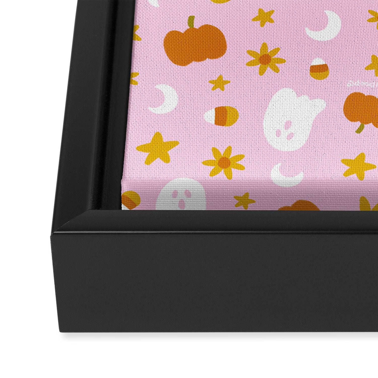 Is It Fall Yet in Pink Framed Canvas Print Gallery Image 3