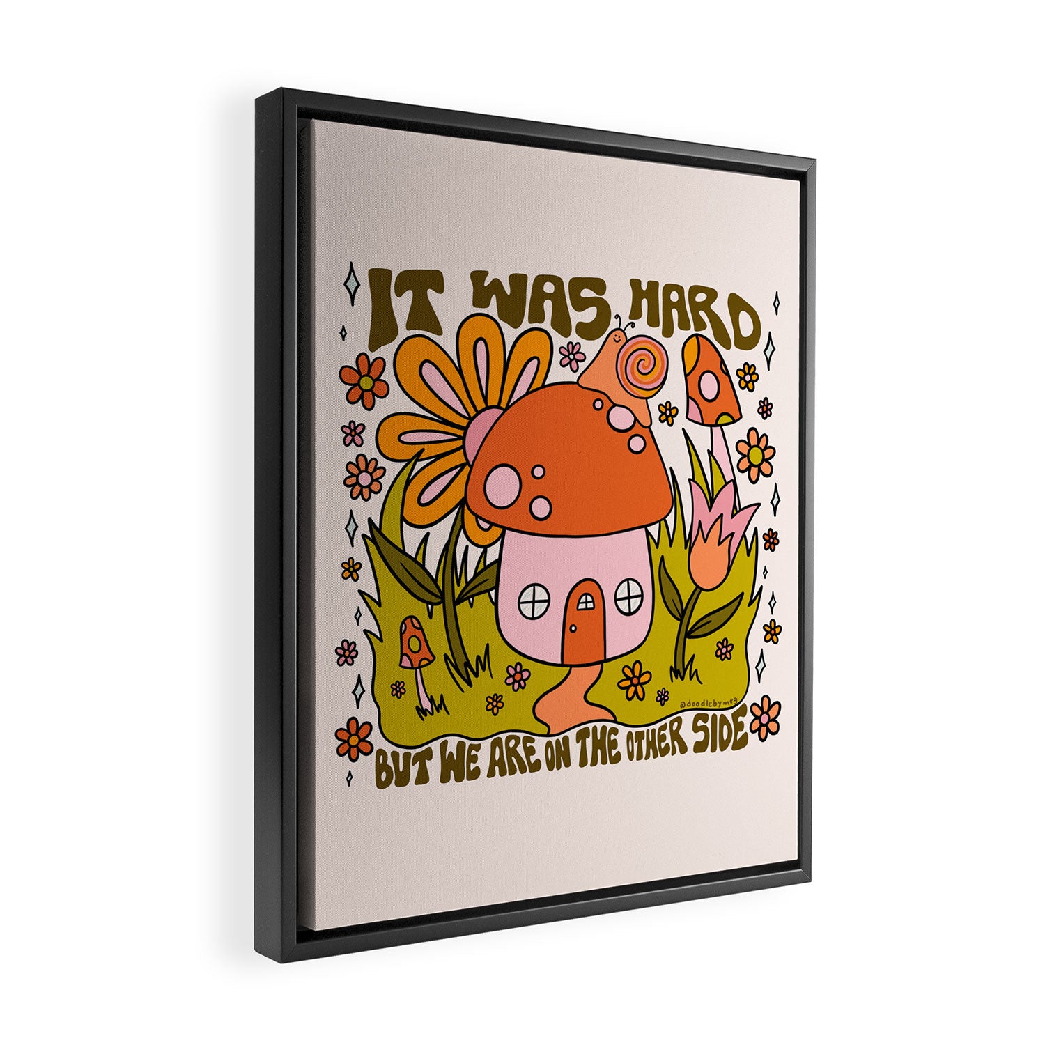 It Was Hard Framed Canvas Print Gallery Image 2
