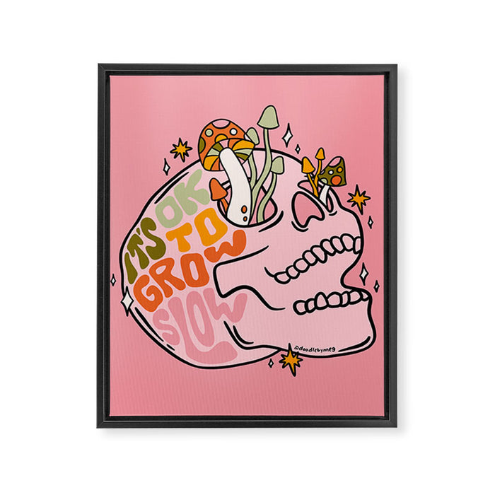It's Ok to Grow Slow Framed Canvas Print Gallery Image 1