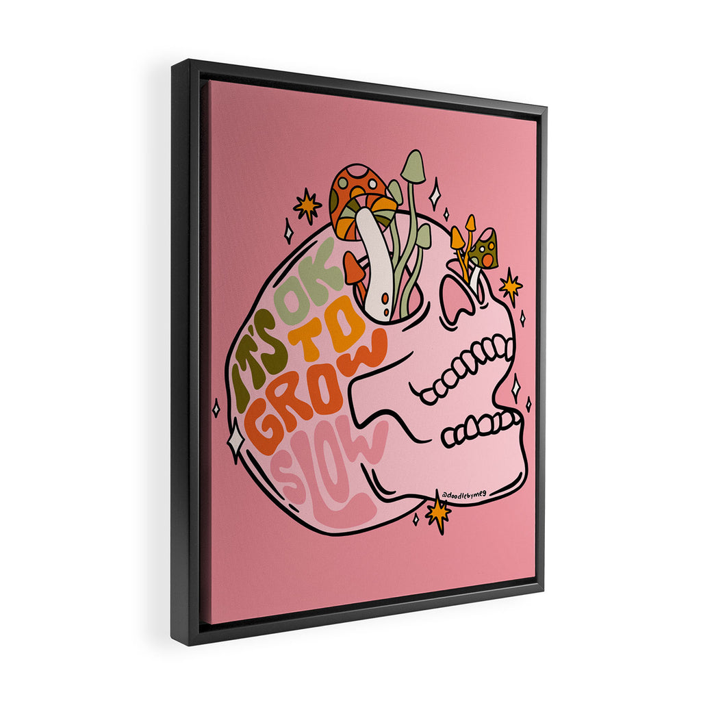 It's Ok to Grow Slow Framed Canvas Print Gallery Image 2