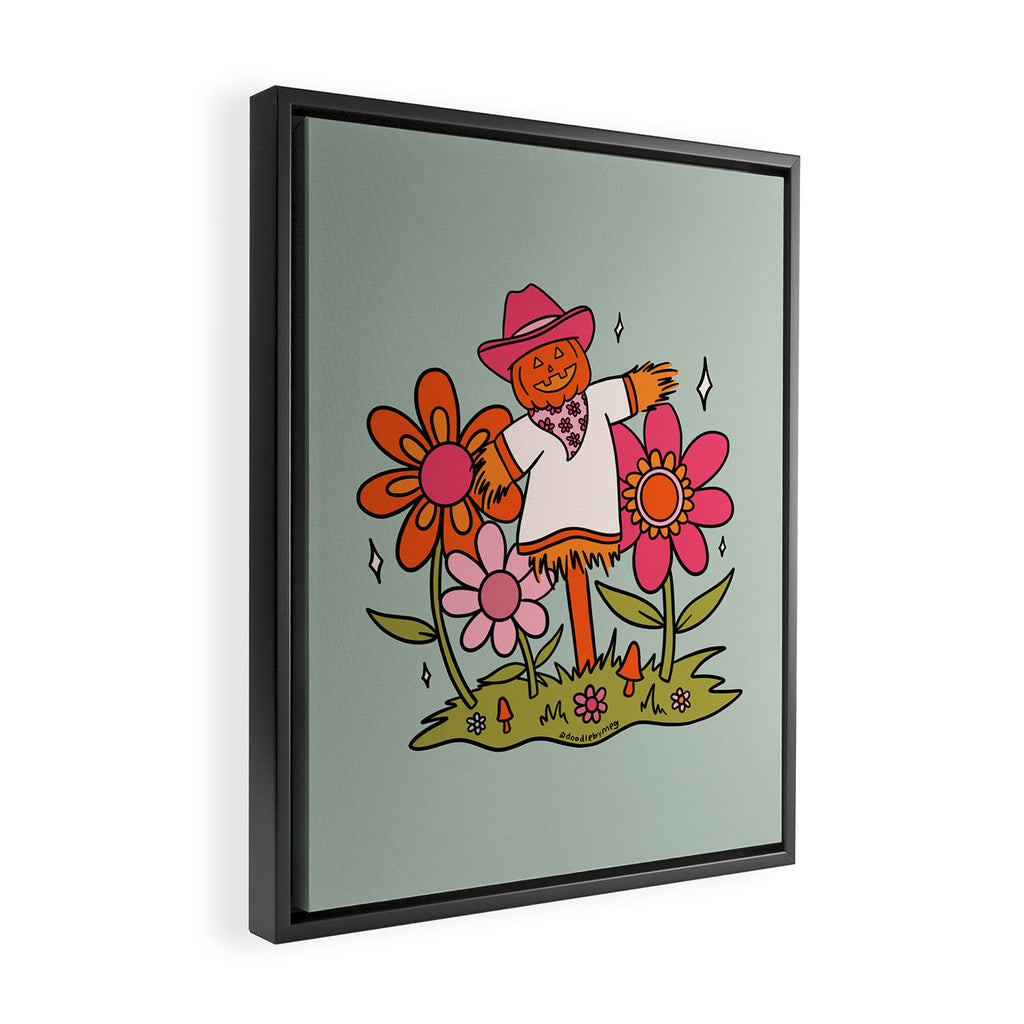 Jolly Scarecrow Framed Canvas Print Gallery Image 2
