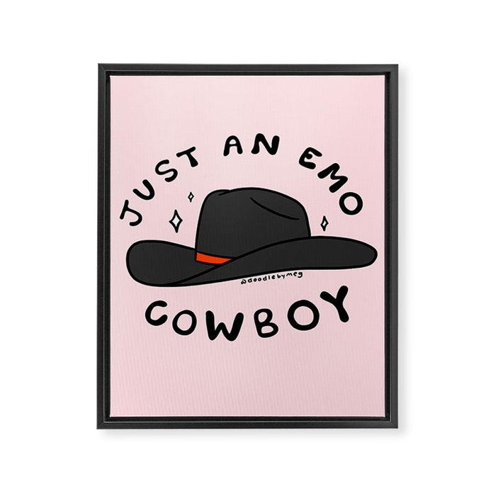 Just An Emo Cowboy Framed Canvas Print Gallery Image 1